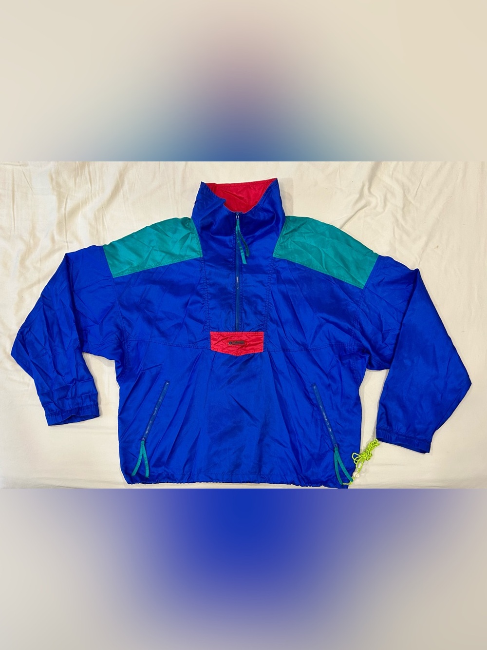 Vintage Columbia Windbreaker Jacket Mens Large Colorblock 90s